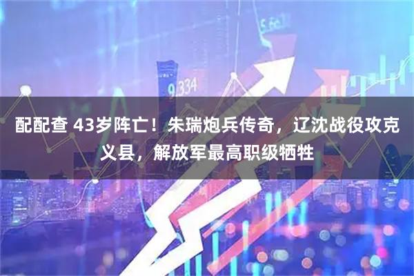 配配查 43岁阵亡！朱瑞炮兵传奇，辽沈战役攻克义县，解放军最高职级牺牲
