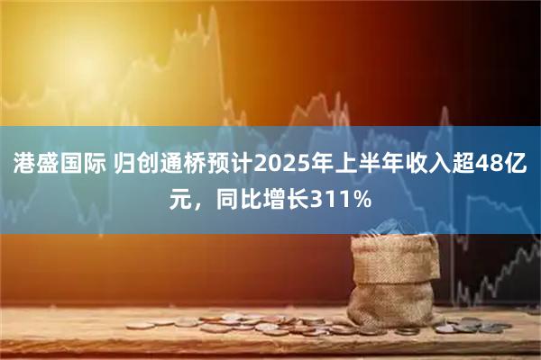 港盛国际 归创通桥预计2025年上半年收入超48亿元，同比增长311%